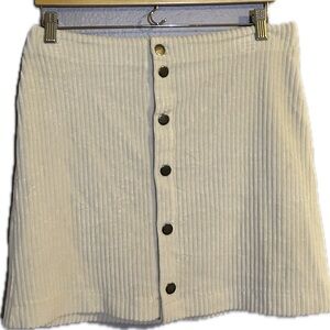 Z Supply Cream Corduroy Mini Skirt